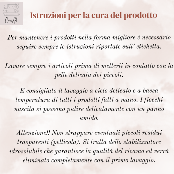 Fiocco nascita bimbo personalizzato, fiocco singolo con ricamo e ciondoli a scelta, fiocco morbido in cotone piqué, annuncio nascita - immagine 11